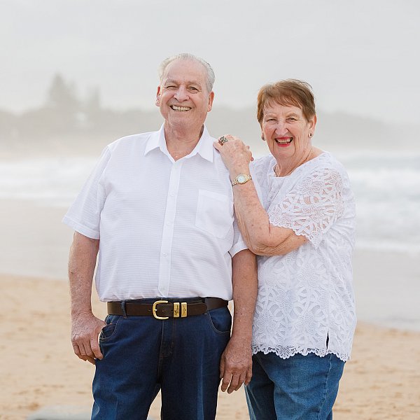 grandparents beach portraits sunshine coast