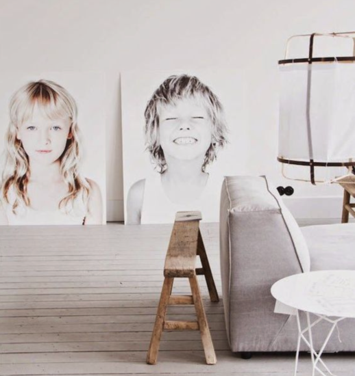 Statement Art: Oversized Children's Portraits Transform Homes