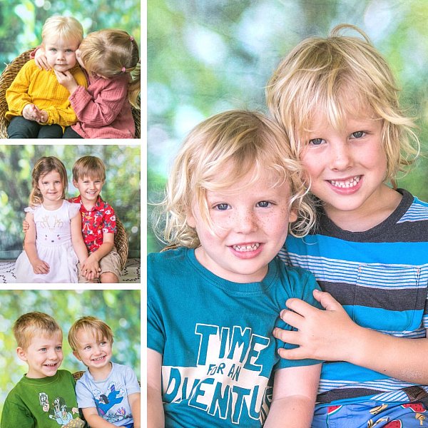 sibling portrait photography for childcare service